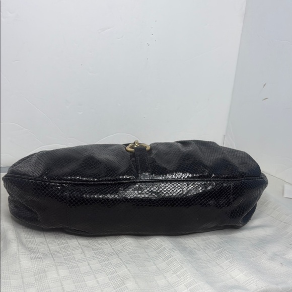 Brahmin Elisa Black Python Hobo in Black - Picture 6 of 10